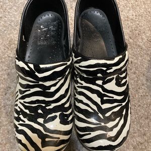 Dansko zebra clogs 38